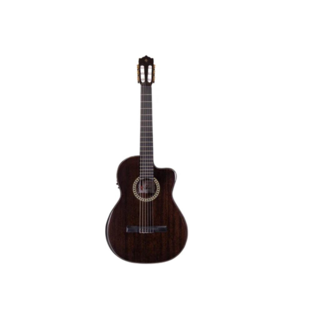 GUITARRA CLASICA ELECTROACUSTICA CUERDAS DE NYLON SIN FUNDA, NEGRO PC16CEQ TBK (PALMER)