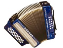 ACORDEON DIATONICO (HOHNER) ''CORONA II'' FA-SIB- MIB,31 BOTONES Y 12 BAJOS,AZUL CON FUNDA A5644