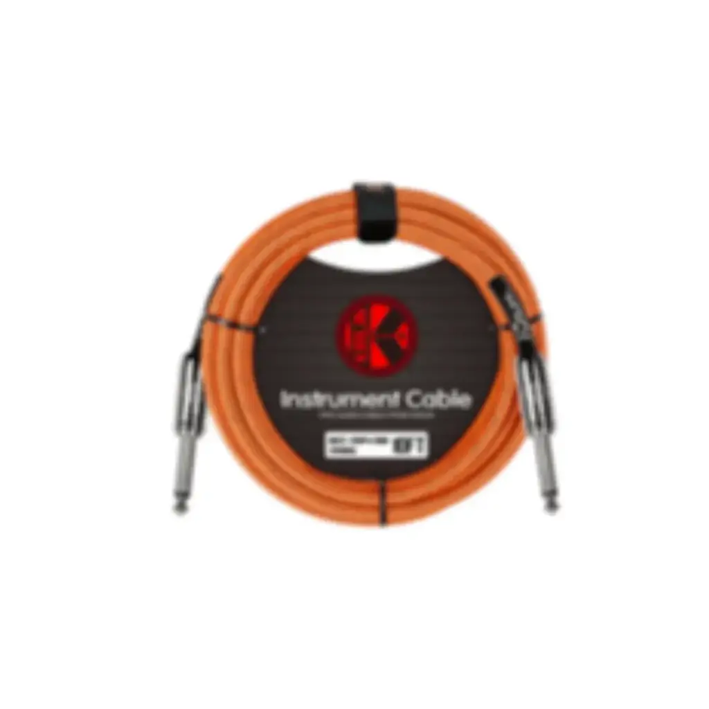 [IWCC-201PN-10FTORA] CABLE NARANJA MARCA KIRLIN TEJIDO EN MALLA FLEXIBLE DE 3 METROS PARA INSTRUMENTO, CONECTORES METALICOS DE 1/4 CON CONTACTO NIQUELADO IWCC-201PN-10FTORA (KIRLIN)