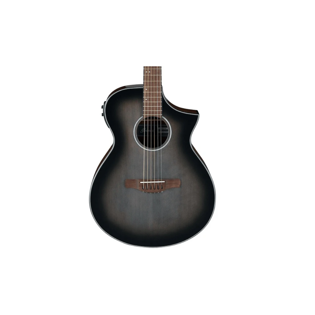 GUITARRA ELECTROACUSTICA (IBANEZ) NEGRO TRANSPARETE/SOMBREADO NEGRO. AEWC11-TCB