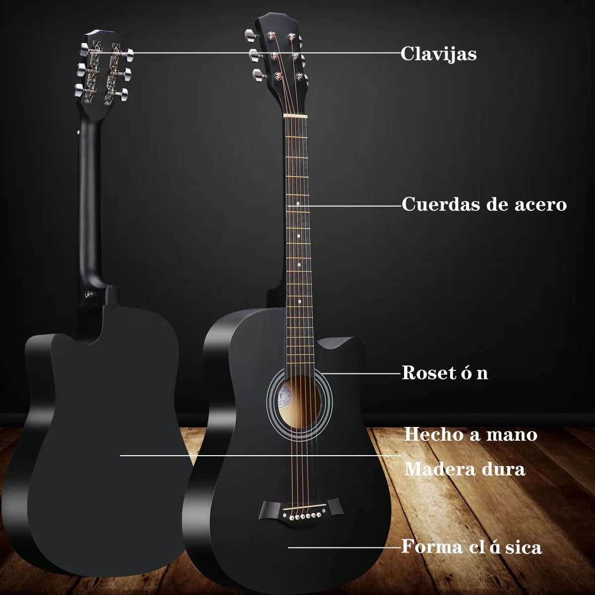 [G02-41] GUITARRA CLASICA MAPLE CAN G02 NEGRO G02-41 (VEGO)