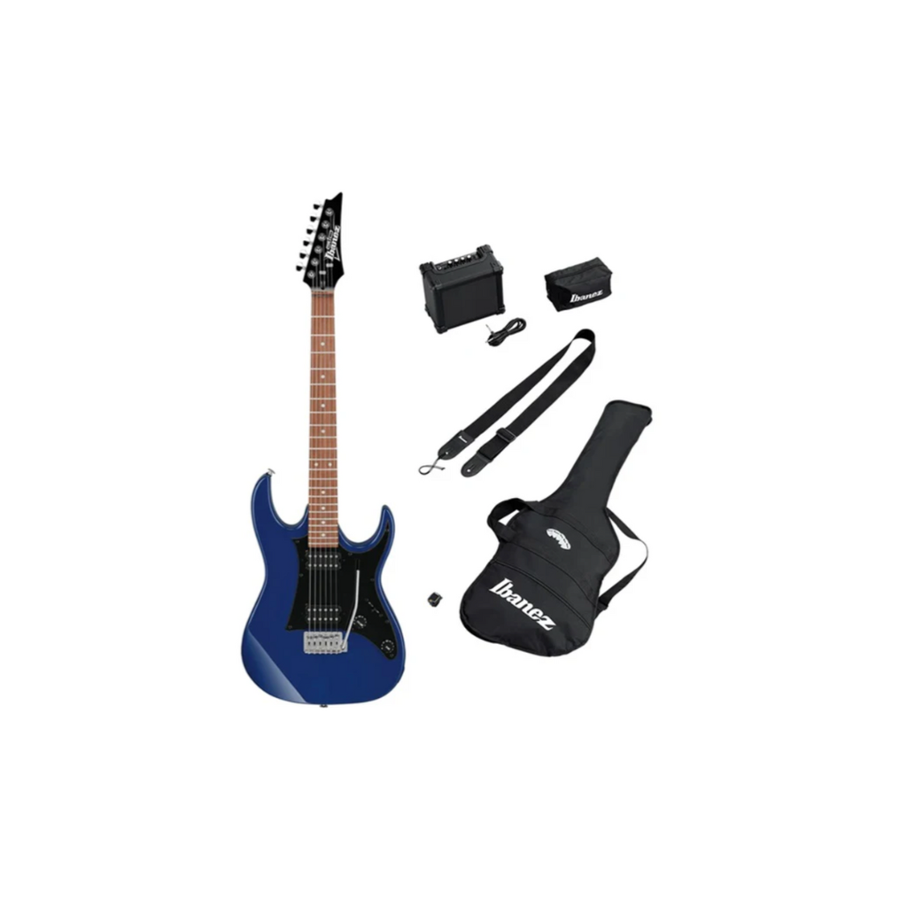 GUITARRA ELECTRICA (IBANEZ) "JUMPSTART" AZUL CON COMBO Y ACCESORIOS IJRX20NBL 