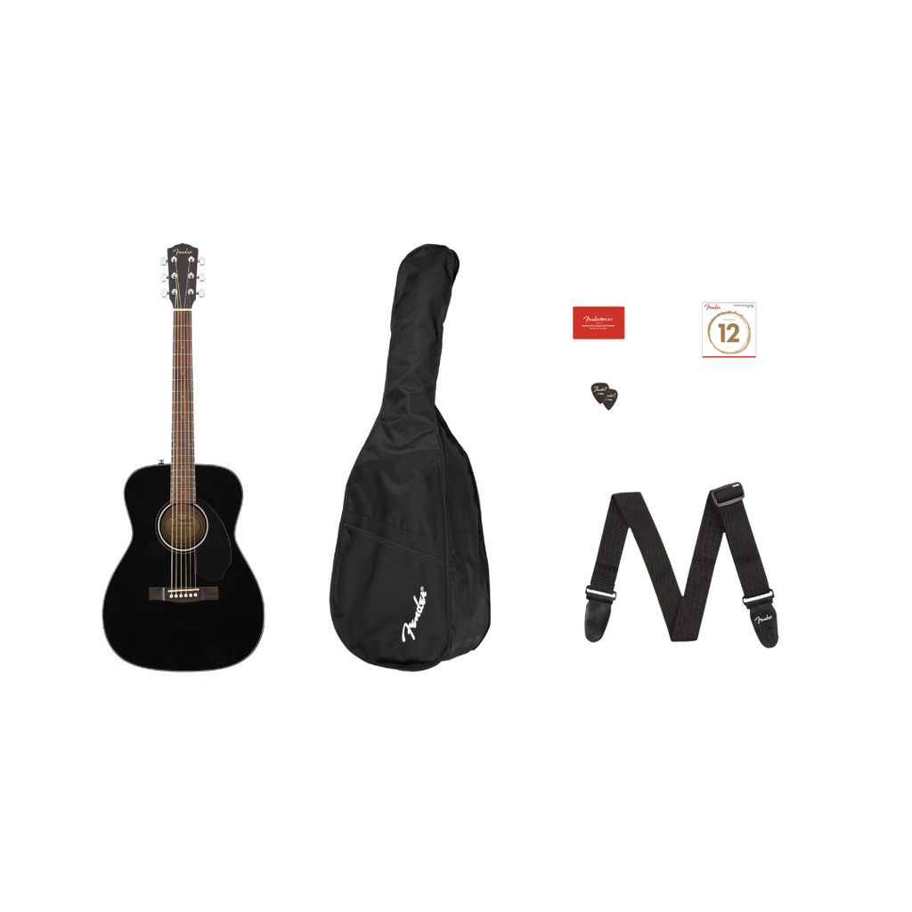 GUITARRA ACUSTICA EN PAQUETE CC-60s V2, NEGRO (FENDER) 0970150406 