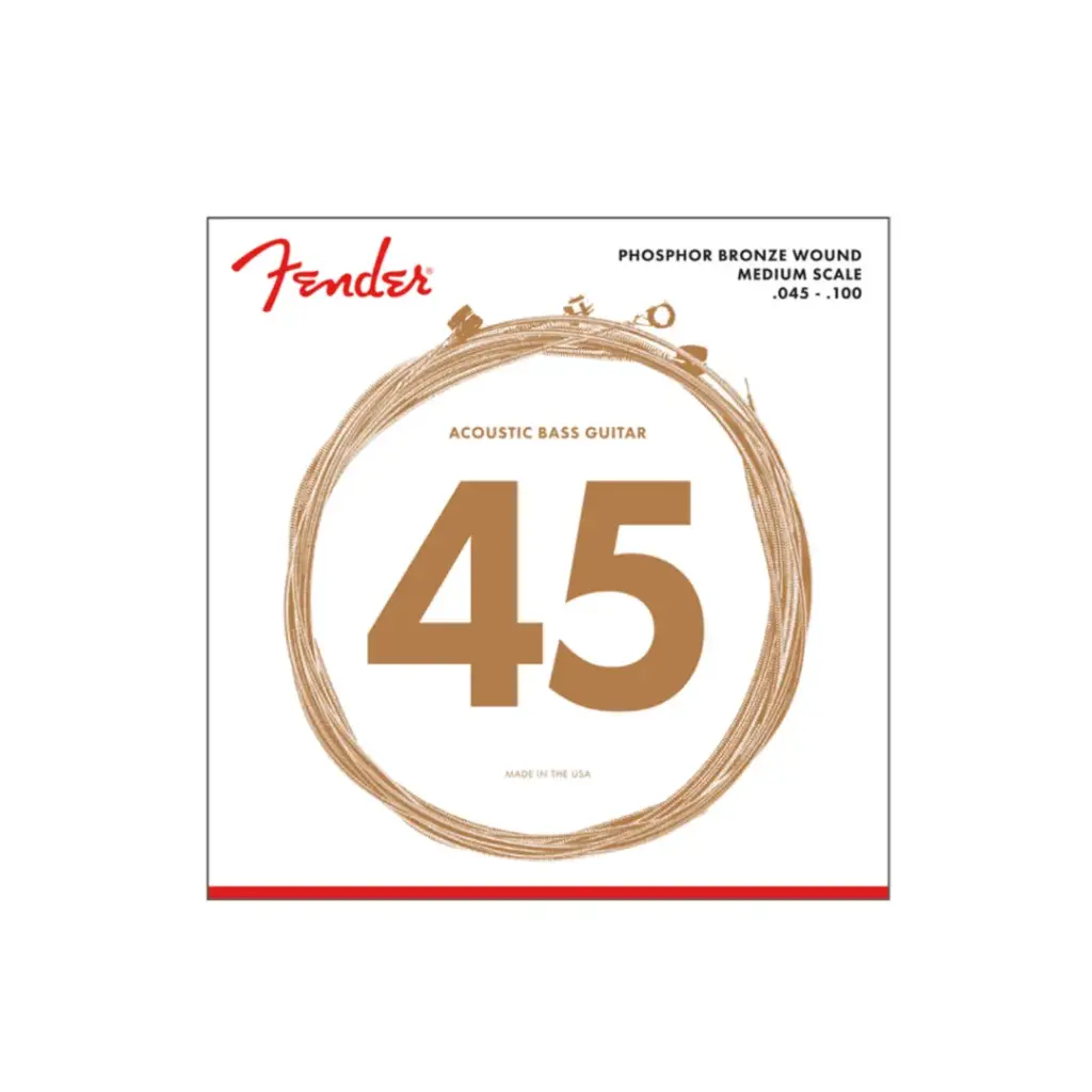 Cuerdas para bajo acústico de bronce fosforado (Fender)  0737060400