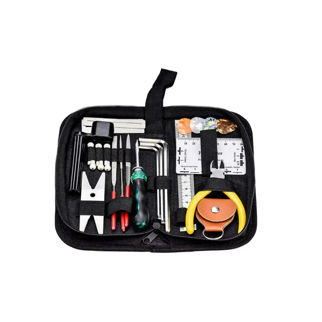 Accesorios para Guitarra,Kit de Herramientas de Reparación de Guitarra para Mantenimiento y Mantenimiento de Guitarra, Ukelele, Bajo, Mandolina (ZINHEM) KHRG