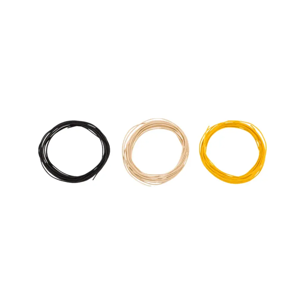[0990846015] Cable de tela Pure Vintage, 22 AWG, negro, blanco, amarillo (Fender)  0990846015