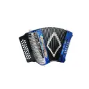 ACORDEON DIATONICO "EXCELSIOR" SOL-DO-FA, AZUL CON ESTUCHE 3012BLGCF