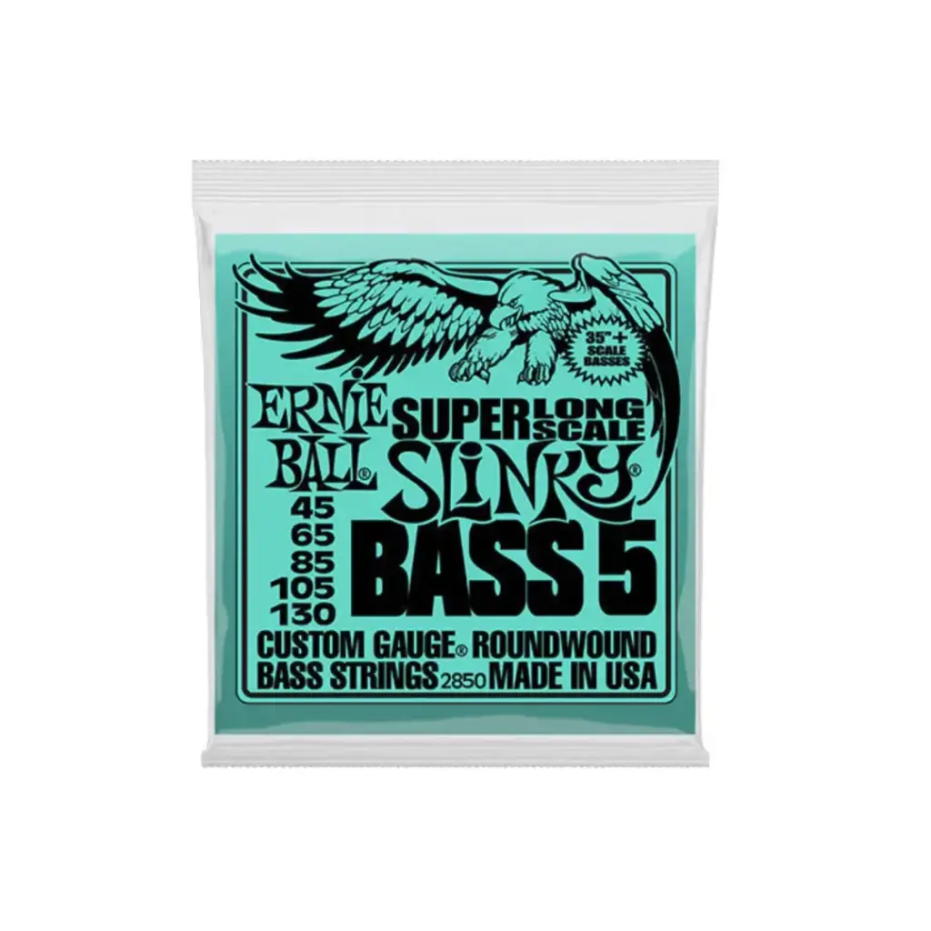 [2850] ENCORDADURA (ERNIE BALL) ''SLINKY - LONG SCALE'' PARA BAJO ELECTRICO, 5 CUERDAS (NIQUEL, 0.045-0.130) 2850