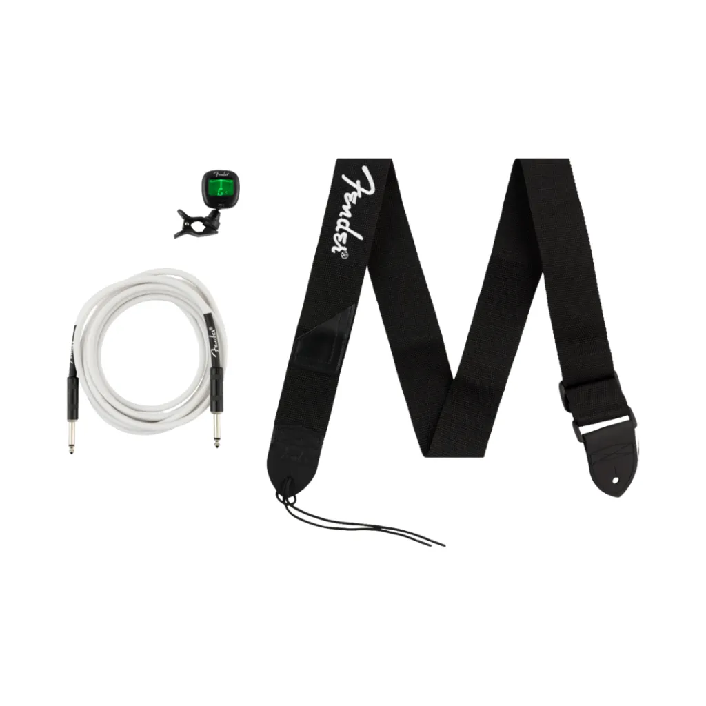 [0992018005] Paquete de accesorios esenciales: cable, afinador de pinza, correa (Fender)  0992018005