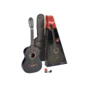 Paquete (Stagg) 1 Guitarra Clásica Negra 4/4, 1 Afinador, 1 Bolsa Y 1 Caja C440 M BLK PACK