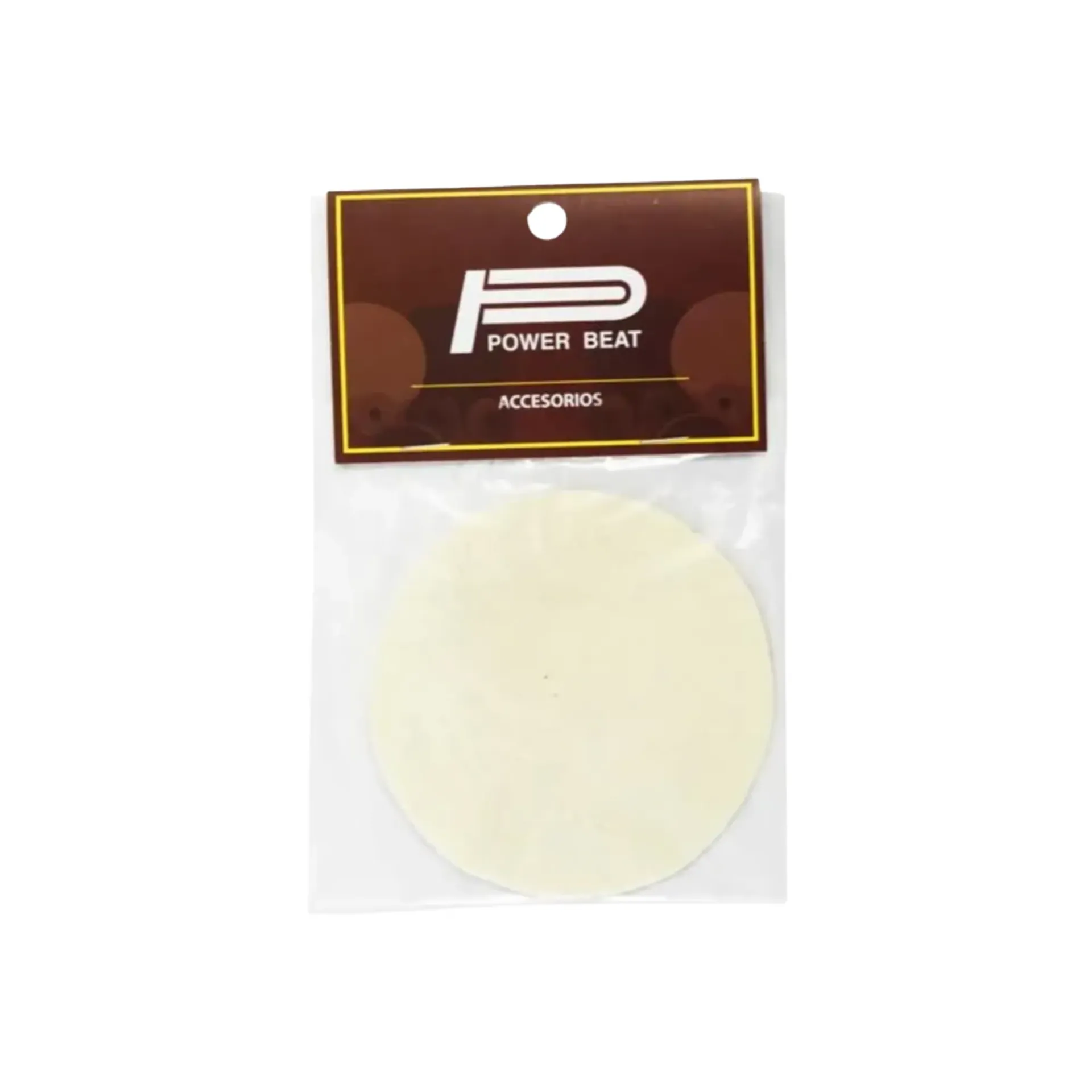 [pbppb-f] Protector para parche de bombo, fieltro blanco,power beat, pbppb-f