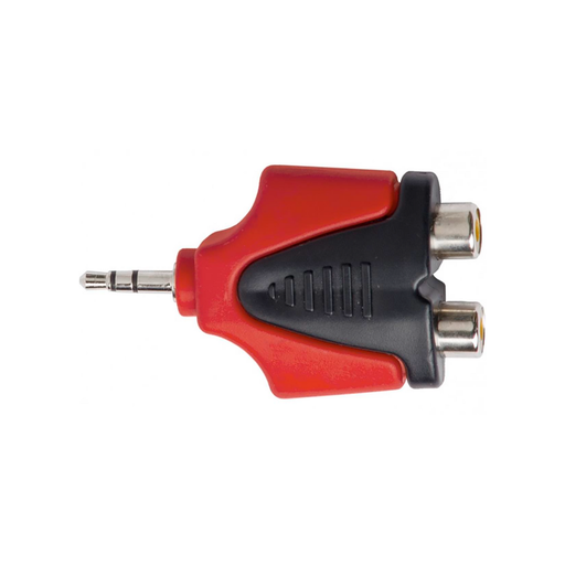 [AT128PRO] ADAPTADOR (PROEL) MOD. AT128PRO Adaptador profesional de plug estéreo de 3.5 mm a 2 sockets RCA, fabricado con PVC moldeado de alta resistencia.