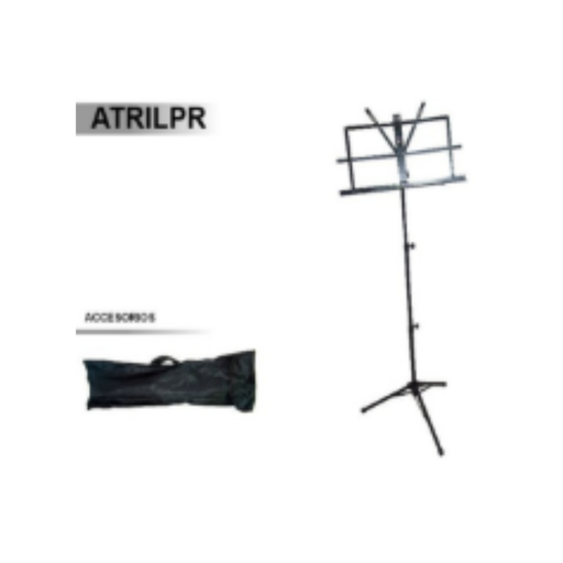 [ATRILPR] ATRIL SOPORTE STAND BASE PARA PARTITURAS DE ALTURA AJUSTABLE: 460-1360mm, COLOR NEGRO ATRILPR  (AL DE Audio) 3423