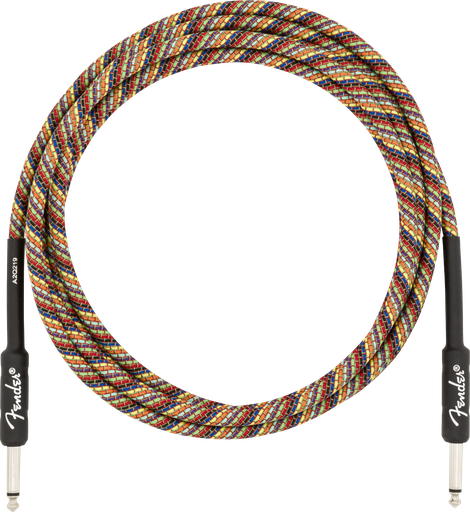 [0990910299] Cable de plug a plug fender festival instrument cable, straight/straight, 10 pulgadas, pure hemp, rainbow 0990910299  (FENDER) 3558