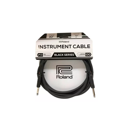 [RICB10] Cable Roland serie Black instrumento conectores plug rectos TR 6.3mm 3 mts  (Roland) 3344