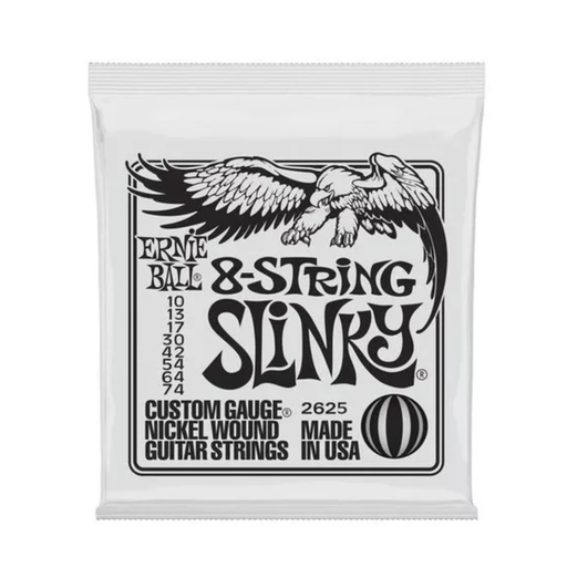 [2625] JUEGO DE CUERDAS ENCORDADURA ERNIE BALL "SLINKY" PARA GUITARRA ELECTRICA 8 CUERDAS, NIQUEL, 0.010-0.074 2625  (Ernie Ball) 2581