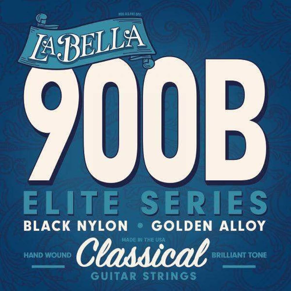 [900B] JUEGO DE CUERDAS GUIT. CLASICA LABELLA GOLDEN NYLON NEGRO 900-B  (LABELLA) 713