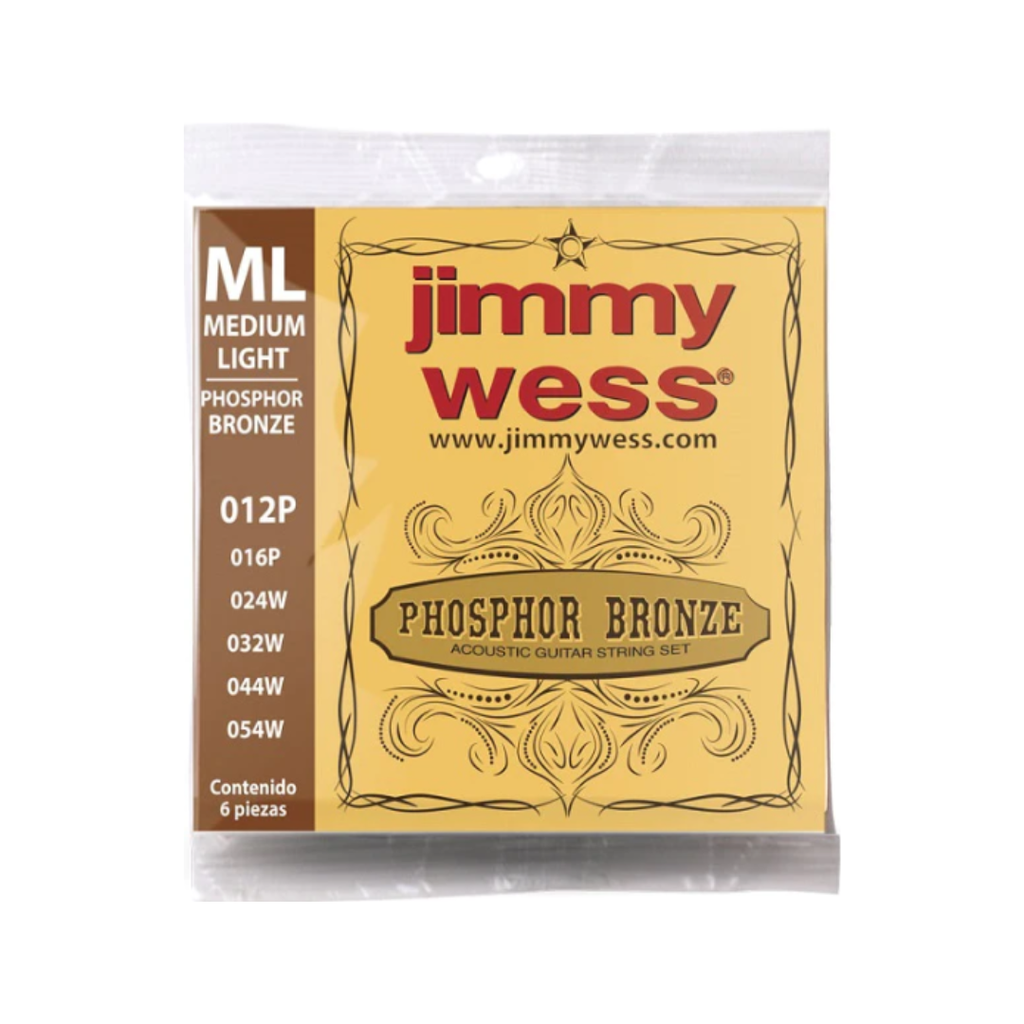 [WB12] JUEGO DE CUERDAS PARA GUITARRA ELECTROACUSTICA JIMMY WESS , BRONCE CALIBRE 12054 WB12 JWGA812BF  (Jimmy Wess) 1427