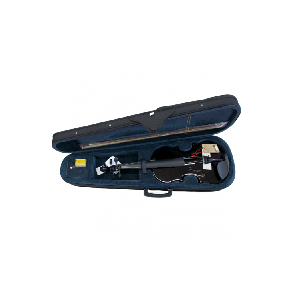 [V44BLACK] VIOLIN DE 4/4 COLOR NEGRO O BLANCO MADERA ESTANDAR SELECCIONADA CON ESTUCHE.  (Distele) 3717