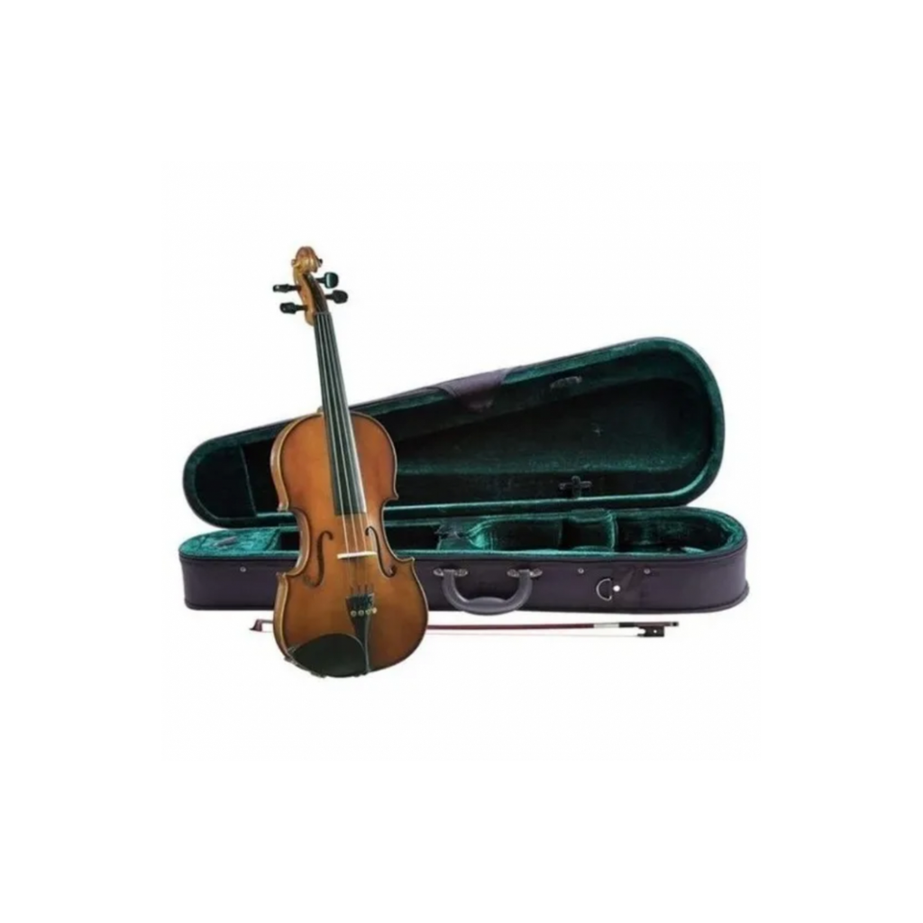 [SV13034] Violín premier 3/4, estudiante, tapa de abeto, fondo y costados de maple sólido, diapasón y clavijas de ébano pulido, incluye arco, brea, afinadores milimétricos y estuche. SV13034  (cremona) 3912