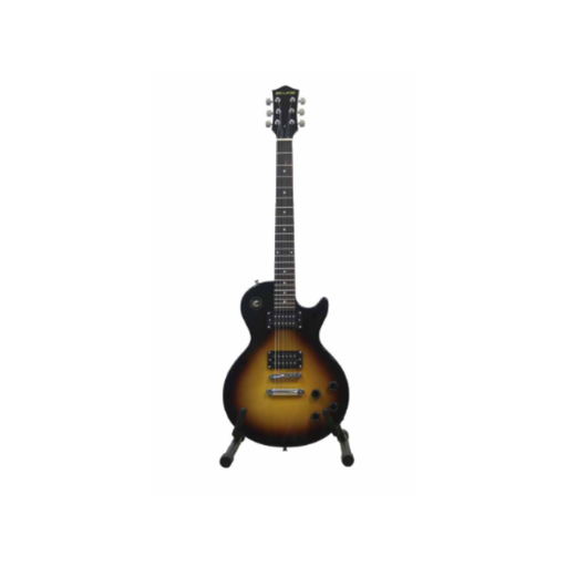 [NEG10WLPSBY] Paquete de guitarra eléctrica (BELLATOR) tipo Les Paul color amarillo con sombreado negro; incluye amplificador de 10w, tahalí, cable, plumilla, funda, base de piso y afinador de clip" NEG10WLPSBY (karma)
