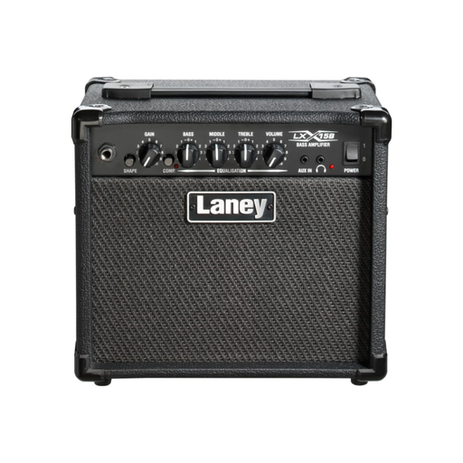 [LX15B] Amplificador para Bajo de 2x5"" LX15B
Amplificador para bajo eléctrico Laney serie LX con 2
bocinas de 5"", 15w RMS, control de volumen, control de
ganancia, ecualizador de 3 bandas, compresor y boton
shape, entradas auxiliar 3.5 para dispositivos de
reproducción y de audifonos, cajón en tolex color negro con agarradera de transporte (LANEY)