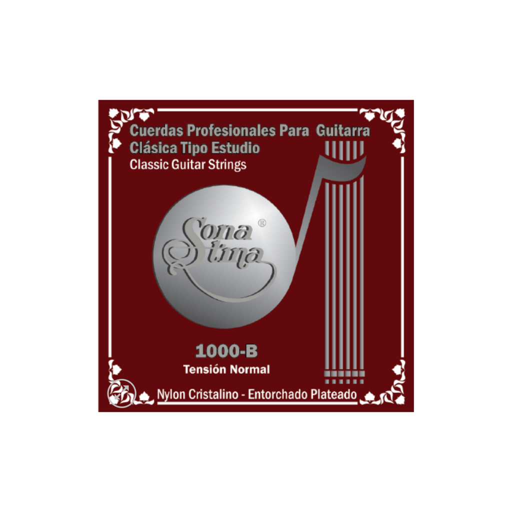 [100B] Encordadura Guitarra Estudio Nylon Cristalino Microselecto Entorchado Plateado 100B (SONATINA)