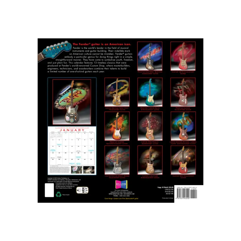 [9190190000] Calendario (Fender)Custom Shop 2026  9190190000